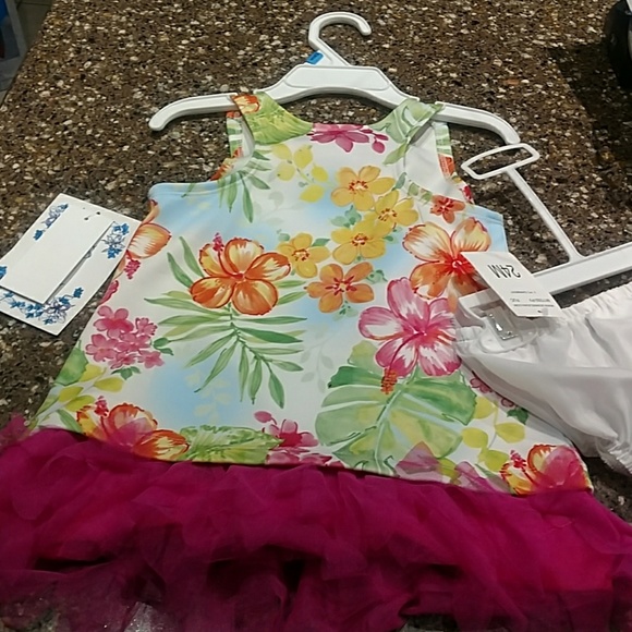 FUCHSIA FLAMINGO DRESS/BOTTOMS - Picture 6 of 7